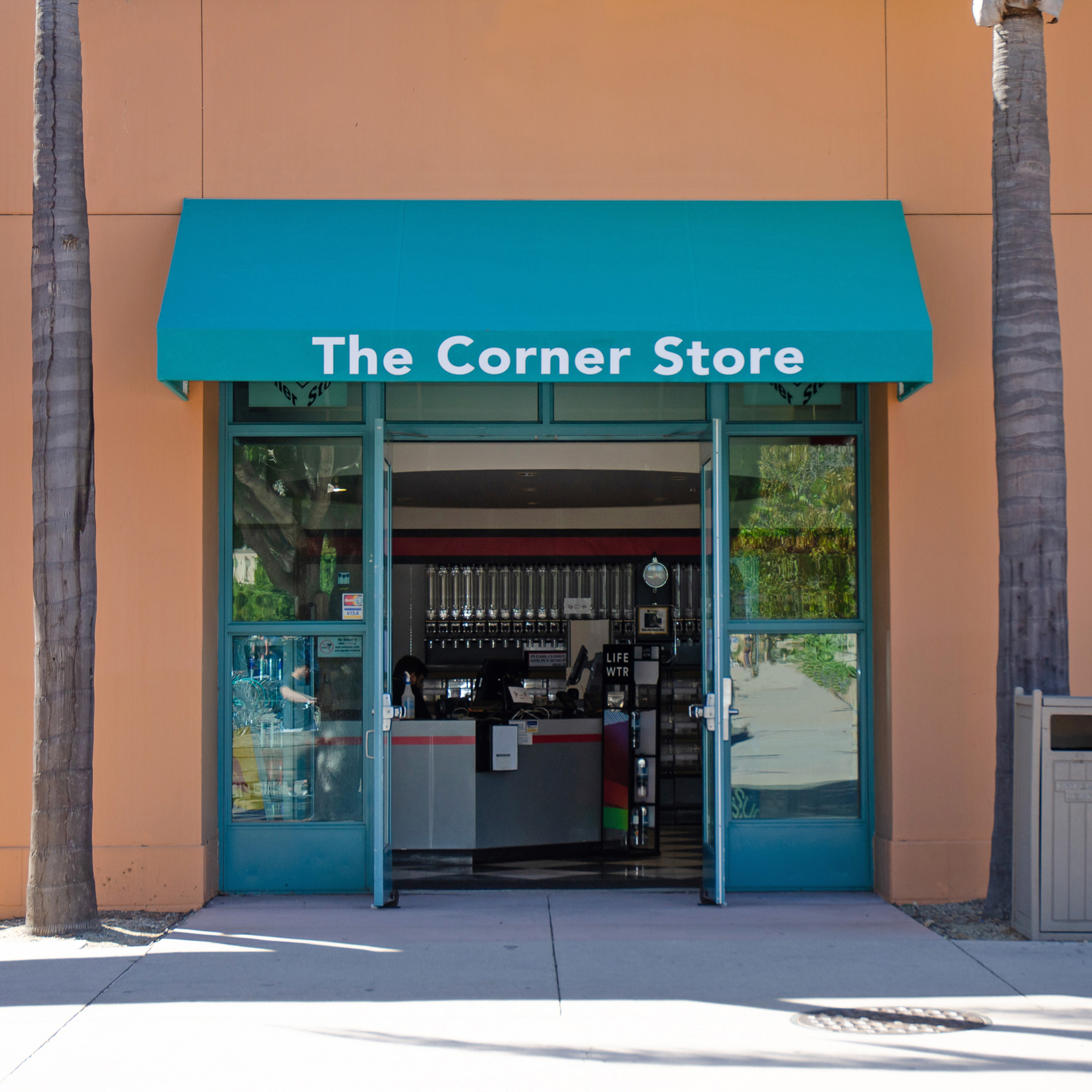 the corner store entrance